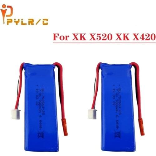 1-5PCS 7.4V 900mAh Lipo Battery For XK X520 XK X420 RC Quadcopter Spare Parts For 7.4v 752560 Drone battery