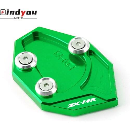 Motorcycle CNC accessories Side Kickstand Stand Plate Side Stand Enlarge For KAWASAKI NINJA ZX14R ZX-14R ZX14 ZZR 1400 2006-2015