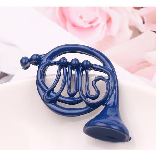 TV Show How I Met Your Mother Blue French Horn Brooch Pins Enamel Charm Brooch Cosplay Accessories Gift