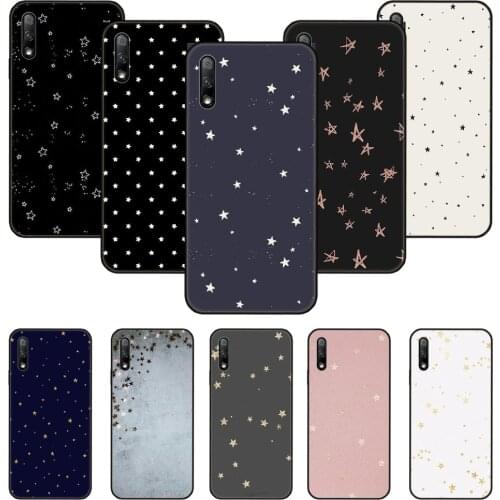 Phone Case For Huawei Honor 9X 10 9 20 8X 8A 8S 7X 7A i A Pro Play Lite Black Cover Prime Trend Hoesjes 3D Cute Star Pattern