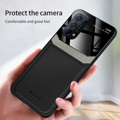 For OPPO Reno 5 4 pro Phone Case PU Leather Silicone Shockproof Bumper for Realme C11 C15 6 X Find X2 X50 Pro C3 K3 Back Cover