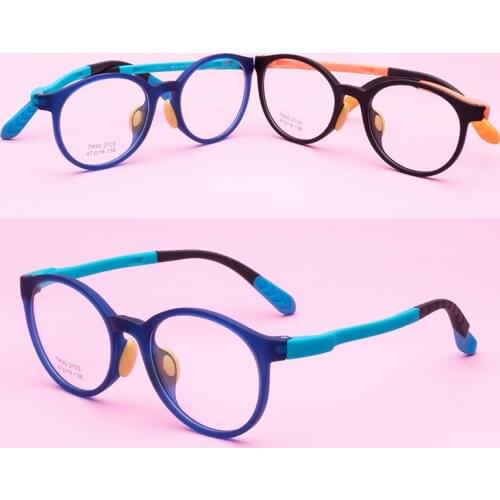 S2103 Childrens Glasses Frame Tr Comfortable Round Frame Non-slip Nose Brace Tide Danyang Glasses Wholesale