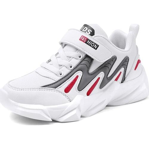 Kids Sneakers Boys Casual Shoes For Children Sneakers Girls Shoes Boys Sneakers Leather Rubber Hook&Loop Lighted tenis menino