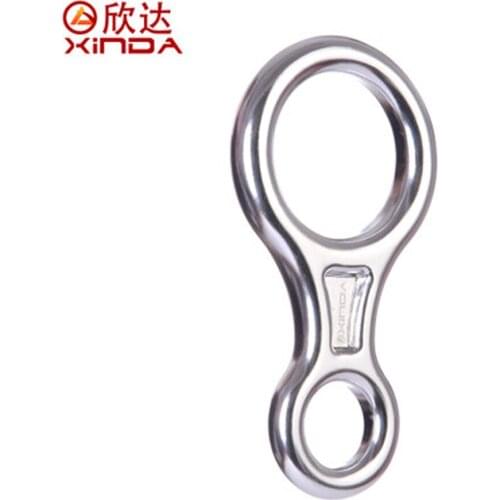 Express Free Shipping 30pieces/lot XINDA Rock Climbing Descender 35KN Figure 8 Word Rope Descender For Outdoor Downhill Equip