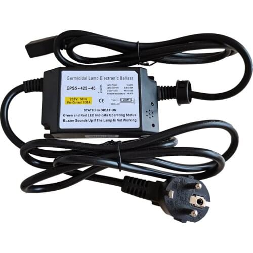 EPS5-425-40 AC 230V 10-40W Germicidal Lamp Electronic Ballast Ultraviolet Lamps Ballast for Water Treatment XH-03 16A 250V