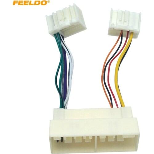 FEELDO Car Radio 13pin Male To Female Plug Wire Harness Adapter For KIA K2/K3/K4/Elantra/Mistra/Tucson Audio Wiring Connector