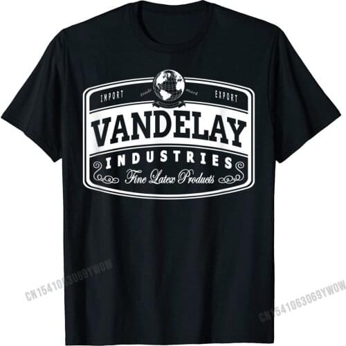 Vandelay Industries Fine Latex Products Funny Parody T-Shirt Men Custom Tops Shirt For Men Cotton T Shirts Camisas Casual Retro