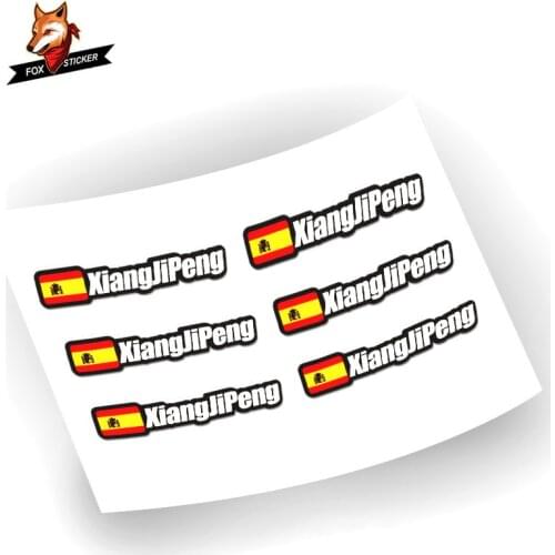 Custom Rider ID Sticker Bicycle Decals Flag and Name Stickers Custom Mountain Bike Frame Logo Personal Name Decals