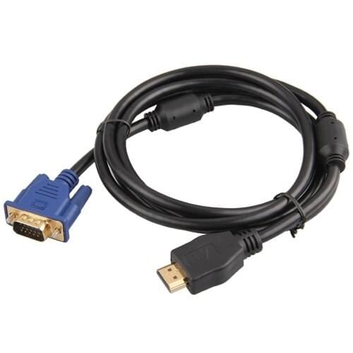 Cable Adapter Converter Gold Plaque HDMI to VGA 15pin Male 1.65m