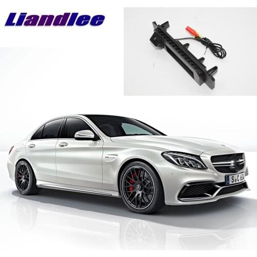 LiandLee Car Trunk Handle Rear View Reversing Parking Camera For Mercedes Benz C Class MB W205 C180 C200 C280 C300 C350