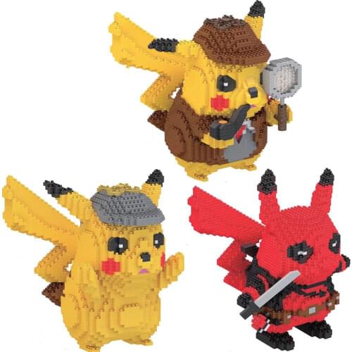 Pokemon Building Blocks Toys Mini Bricks Charizard Anime Toy Diamond Doll Elf-Ball Pocket Monster Action Figure Children Toy
