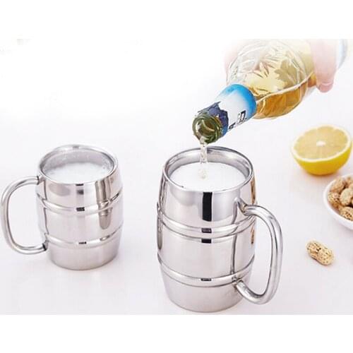 High Quality Stainless Steel Mug Metal Drinkware Cups Beer Coffee Tea Mug Double Wall Traveling Outdoor Camping Water Mug