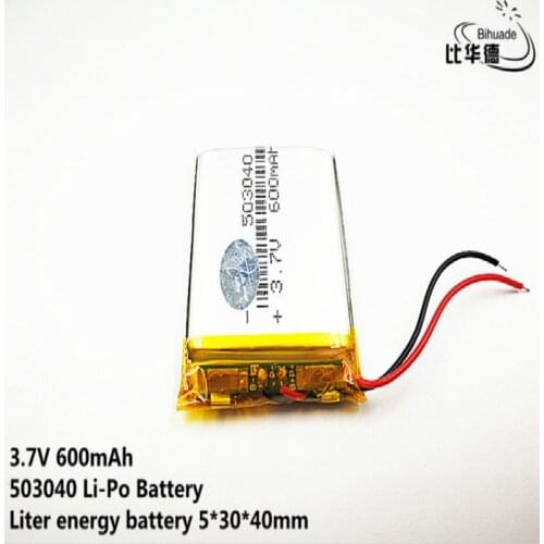 10pcs Liter energy battery Good Qulity 3.7V,600mAH,503040 Polymer lithium ion / Li-ion battery for TOY,POWER BANK,GPS,mp3,mp4
