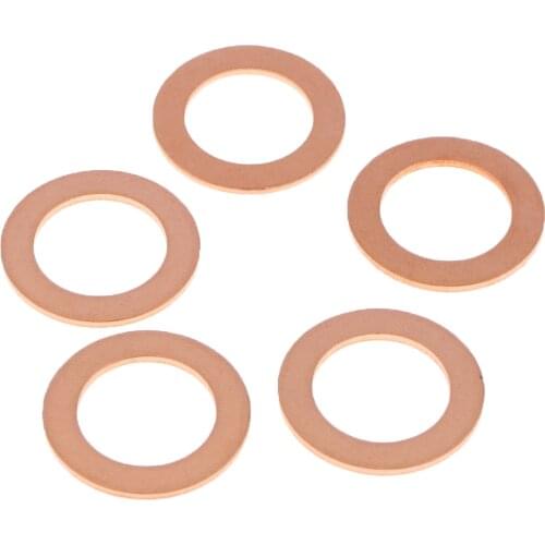 10PCS M14 Copper Oil Crush Washers/Drain Plug Gaskets Compatible with Ford