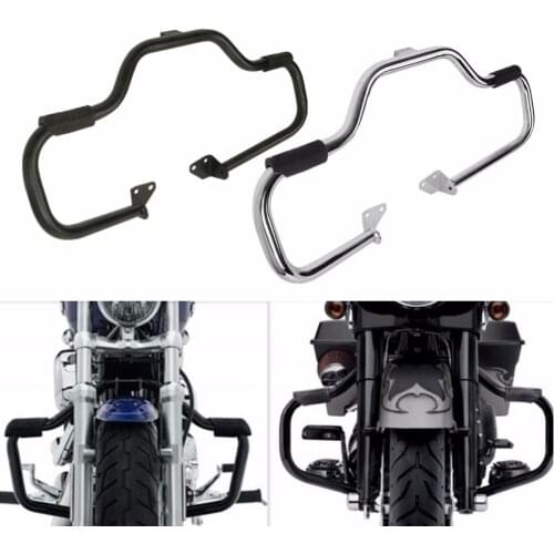 Motorcycle 1 1/4" Engine Guard Crash Bar For Harley Softail Heritage Fat Bob Low Rider Dyna Wide Glide Super Glide Switchback