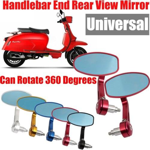 Motorcycle Rearview Mirrors Handlebar Bar End Rear View Mirror Side Mirrors For Royal Alloy Ra Ra gp 125 200 s lc Accessories