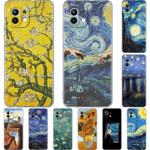 Soft Clear Case For Xiaomi Mi Poco X3 NFC 10T Pro M3 Note 10 Lite 11 F3 9T F3 CC9 TPU Silicone Phone Cover Van Gogh Aesthetics