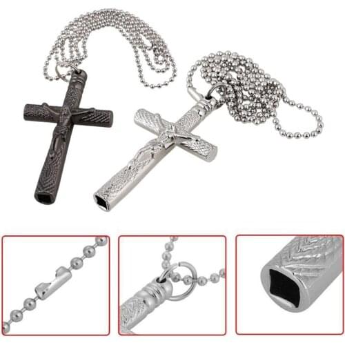 Drum Tuning Key Necklace,Drum Tuning Wrench,Cross Drum Key w/ Chain Necklace Silver
