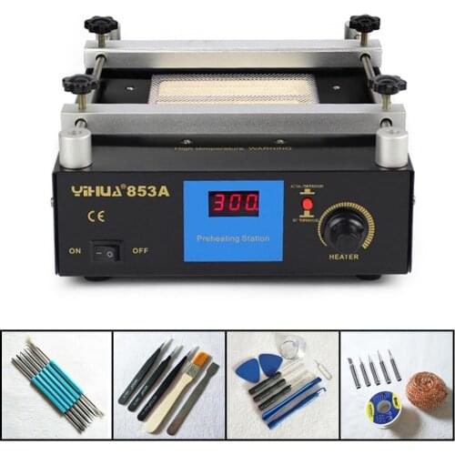 YIHUA 853A Digital Display Constant Temperature Heating Preheating Soldering Station High Power BGA Rework Station Preheating