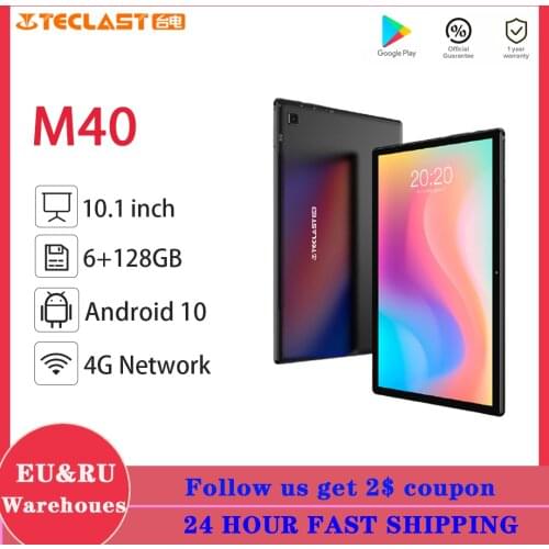 Teclast M40 Android 10.0 4G Network Phone Tablets 10.1inch Octa Core Dual 1920 x 1200 6GB RAM 128GB ROM T618 GPS Tablet PC