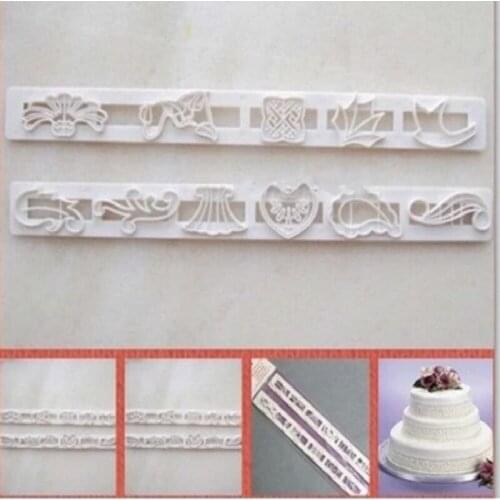 Valentines Day Wedding Heart Fondant Gift Frill Edge Sugarcraft Embossing Die Lace Cutting Mold Gift Decoration Tools