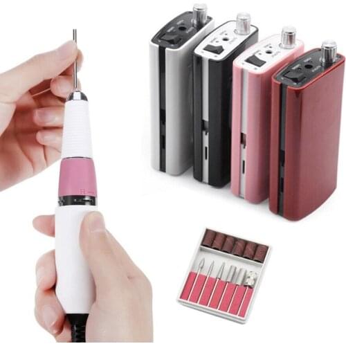 Portable Nail Drill Machine Eletric Pedicure Nail Drill Bits Set 35000RPM Grinder Rechargeable Polisher Manicure Nail Art Tools