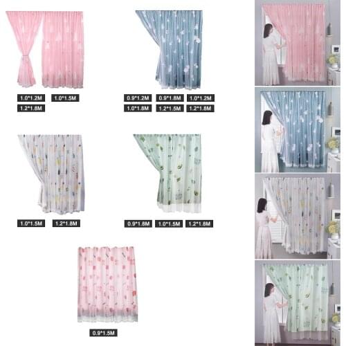 Sheer curtains living room double layer polyester voile curtains window
