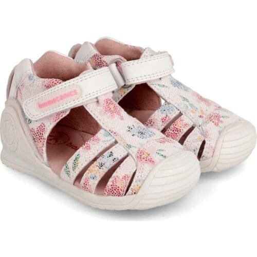 Sandals for girl in white skin with effect mosaic Biomecanics