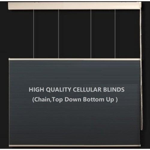 Cellular Shades Honeycomb Blinds Window Pleated Curtains (Top Down Bottom Up) Chain Mechanism Custom Made Manual Or Electric
