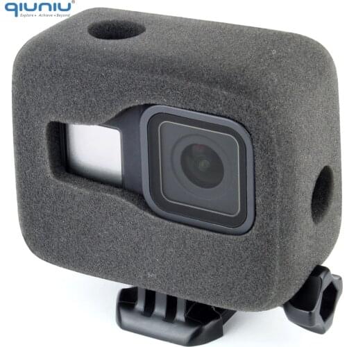 QIUNIU Windshield Foam Windproof Cover Wind Noise Reduce Sponge Protection for GoPro Hero 8 Black Camera Go Pro 8 Foam Accessory