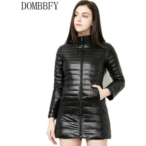 Winter Women Stand Collar 90% White Duck Down Jacket Female Ultra Light Down Jackets Slim Long Sleeve Parkas Outerwear 6XL 7XL