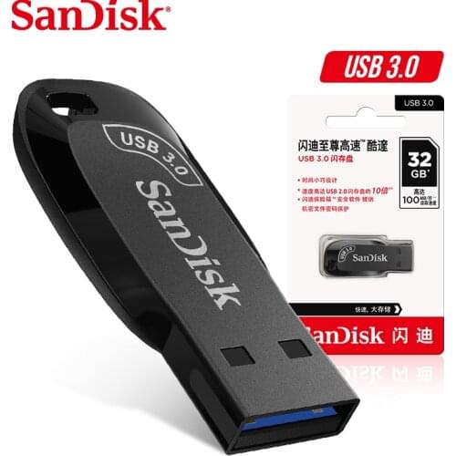100%Original SanDisk CZ410 USB3.0 Flash Drive 32GB 64GB 128GB 256GB Ultra Shift 100MB/s Black Memory Stick U Disk Mini Pendrive