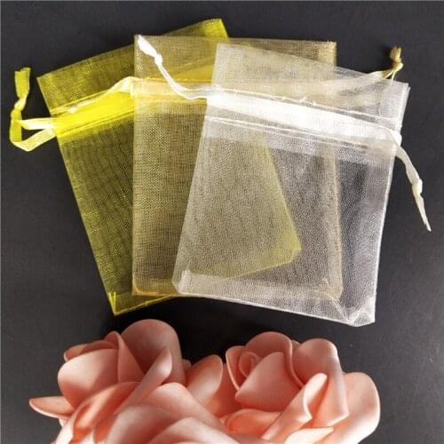 100pcs Jewelry Gift Bag 16x22cm Tulle Wedding Party Christmas Gift Packaging Bags large Organza bags 5zsh318