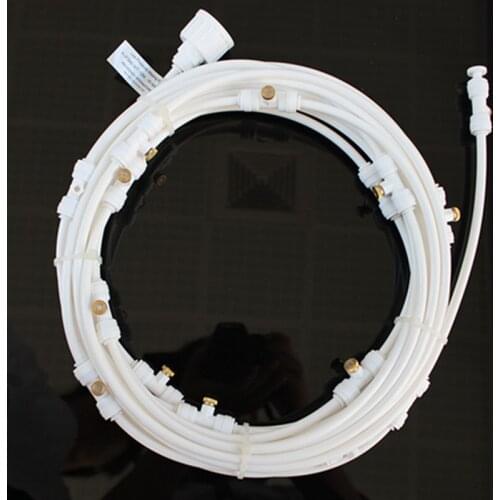 12M White Outdoor Misting Cooling sprayer System for Greenhouse Garden flowers plant Watering Irrigation nebulizer sprinkler