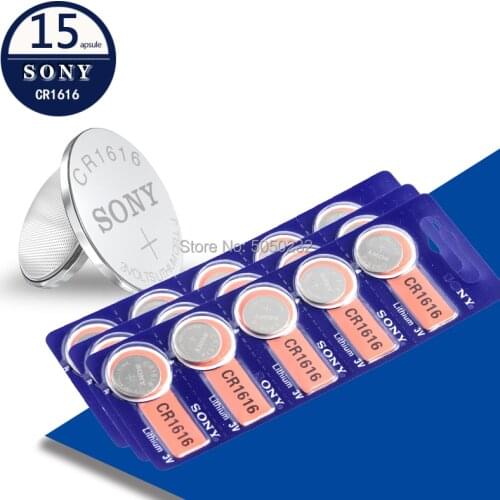 15Pcs For Sony 50mAh 3V Lithium Button Cell Battery CR1616 DL1616 BR1616 ECR1616 5021LC L11 LM1616 CR 1616 Coin Cell Batteries