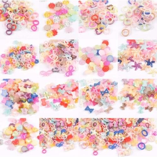 20-200Pcs mixed Round flatback Resin Cabochons Embellishments Scrapbooking Craft For Sewing Children headwear YK0729