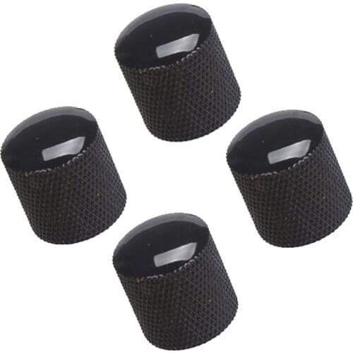 4Pcs Black Metal Dome Tone volume Knob For Electric Guitar Chrome/Black/gold