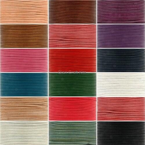 50 yards 1mm-3mm mix size and mix colors genuine leather cord raw or waxed you pick color