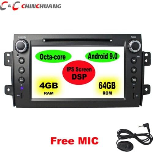 DSP 64GB 4GB Octa Core Android 9.0 Car DVD Player for Suzuki SX4 2006-2012 Radio GPS Navi DVR, 1280 x 720 Ultra HD IPS Screen