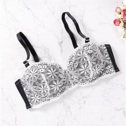 2021 underwire half cup 1/2 sexy bra size AB 70-85 padded push up underwear for women