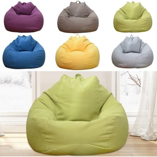 Lazy Bean Bag Sofa Cover Chairs without Filler Linen Cloth Lounger Seat Bean Bag Pouf Puff Couch Tatami Living Room Cover