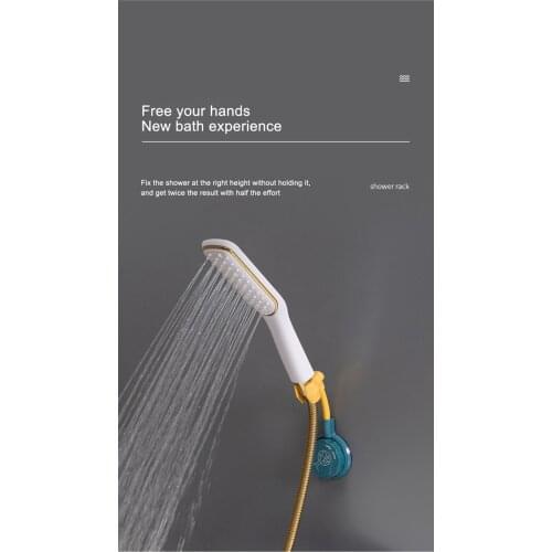 Shower Head Holder Household Rotatable Wall-Mounted Handheld Showerhead Bracket Blackish Green/Yellow Blue
