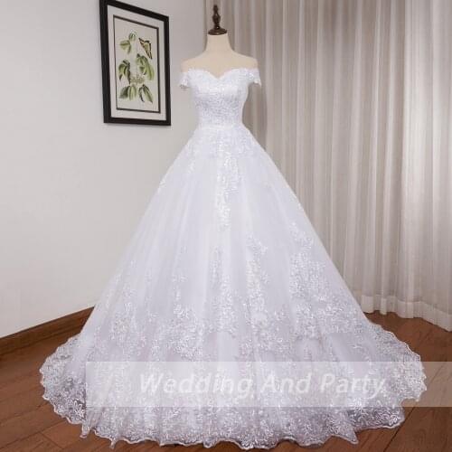Luxury bridal WEDDING gown lace up SLEEVELESS wedding dresses PLUS SIZE O NECK anniversary ceremony wedding DRESS with train
