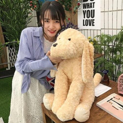 Fancytrader Rose Plush Dogs Toys Soft Stuffed Anime Pop Animals Dog Doll One Piece Gift for Children