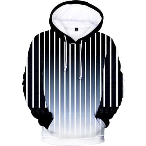 Personality Colorful Vertical Stripes Hoodies Men Women Harajuku Sport Fashion Clothes Kids Hooded Sweatshirt Boy/girl Coat