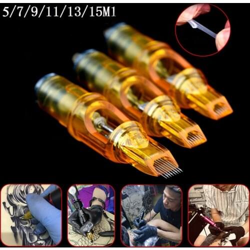Cartridge Needles Tattoo Body Art 20Pcs M1 Sterilized Eyebrow Permanent Makeup Beauty for Tattoo Machine Gun Power Supply Tools