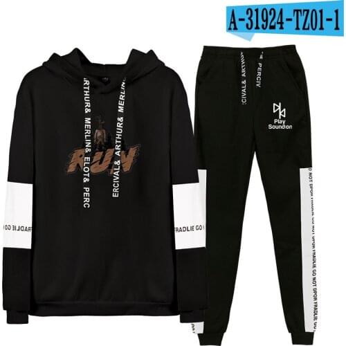 Siren Head Two Piece Set Women/Mens Long Sleeve Hoodies+Long Pants Fashion Casual boy/girls Suit Oversized Tracksuit sweatshirt