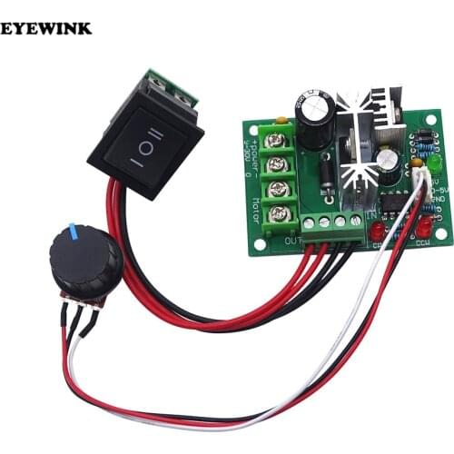 DC Motor Speed Controller C10V12V24V30V 120W PWM 500HZ Adjustable Volt Motor Controller CCM2 Overload short Circuit Protection