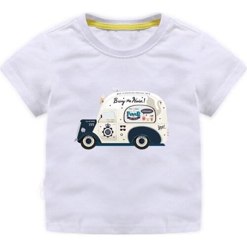 Fashion Children short sleeve T-shirt tees Boys car Summer Short Tees Tops For Kids Clothing Baby boys car Cotton T-Shirt