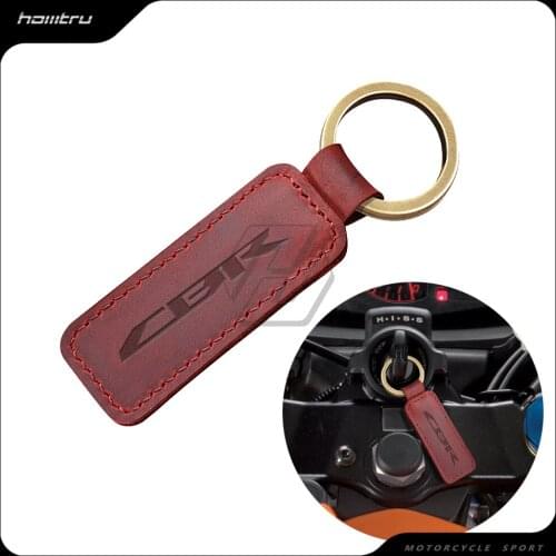 Motorcycle Keychain Cowhide Key Ring Case for Honda CBR 250 300 CBR600RR CBR900RR CBR1000RR CBR1100XX